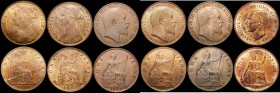 Pennies (6) 1883 Lustrous UNC, 1891 Lustrous UNC, 1902 ABU/UNC, 1902 Low Tide AU/GEF nicely toned, 1904 A/UNC, 1951 Proof nFDC retaining much original...