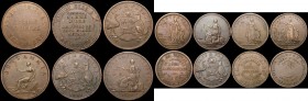 Australia and New Zealand Penny Tokens (7) Australia (5) 1861 Robert Hyde & Co. Melbourne/Peace and Plenty KM#Tn133 VF, undated, Annand, Smith & Co. M...