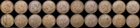 Australia Penny Tokens Professor Holloway - Holloways Pills and Ointments issues (10) 1857 KM#Tn278.1 (7), 1858 KM#Tn278.1 (3) Near Fine to VF, one wi...