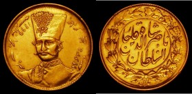 Iran Gold Toman AH1299 Nasir al-Din Shah KM#933 VF