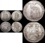 Netherlands - Gelderland Gulden (3) 1704 mintmark Knight on horse (previously KM#65.2 now unlisted) Fine, 1715 KM#65.3 mintmark Crane, 1723 Closed 2 i...