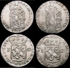 Netherlands - West Friesland Gulden (2) 1793 KM#97.5 VF, 1794 KM#97.5 GVF and lustrous