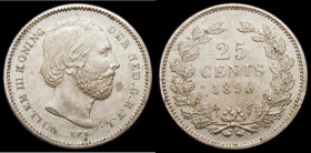 Netherlands 25 Cents 1890 GEF