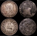 Netherlands 25 Cents 1894 KM#115 About Fine/Fine, German States - Bavaria 3 Kreuzer 1804 KM#660 VG/NF and scarce
