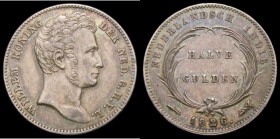 Netherlands East Indies Half Gulden 1826 KM#302 VF or better with an underlying colourful tone