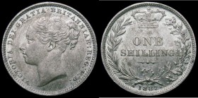 Shilling 1887 Young Head ESC 1349, Bull 3080 A/UNC and nicely toned in an LCGS holder and graded LCGS 70