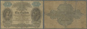 Deutschland - Altdeutsche Staaten. Hessen: 1 Gulden 1865, PiRi A119 in stark gebrauchter Erhaltung mit mehreren kleinen Einrissen und Loch in der Mitt...