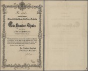 Deutschland - Altdeutsche Staaten. Sachsen: 3 % Anleihe eines königlich-sächsichen Staatsschulden-Cassen-Scheines über 100 Thaler 1855