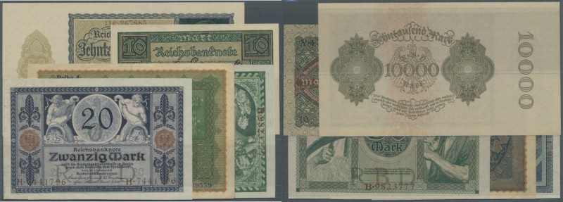 Deutschland - Deutsches Reich bis 1945. Set mit 5 Banknoten von 20 Mark 1915 bis...