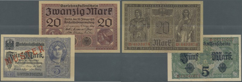 Deutschland - Deutsches Reich bis 1945. 5 Mark 1917 mit nachträglichem Überdruck...