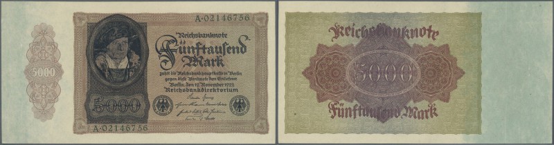 Deutschland - Deutsches Reich bis 1945. 5000 Mark 1922, Ro.77 in nahezu perfekte...