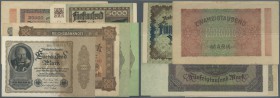 Deutschland - Deutsches Reich bis 1945. Lot mit 6 Banknoten 1000 bis 1 Million Mark 1922/1923, Ro.78, 79a, 80a, 81b, 84b, 85a in gebrauchter- bis nahe...