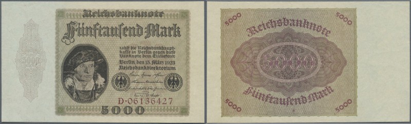 Deutschland - Deutsches Reich bis 1945. 5000 Mark 1923, Ro.86 in nahezu kassenfr...