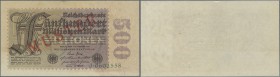 Deutschland - Deutsches Reich bis 1945. 500 Millionen Mark 1923 mit nachträglichem roten Überdruck ”Muster” und regulärer Seriennummer, Ro.109M, leich...