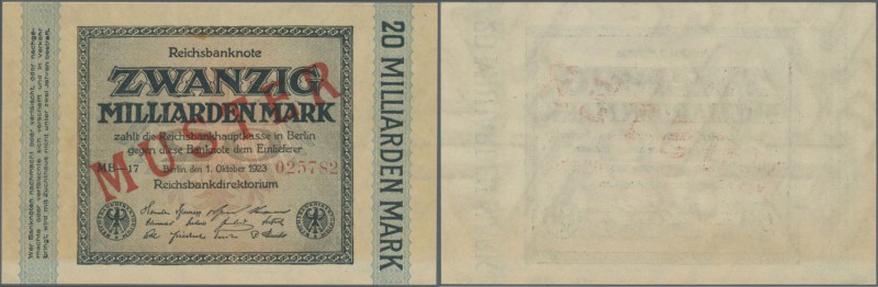 Deutschland - Deutsches Reich bis 1945. 20 Milliarden Mark 1923 mit nachträglich...