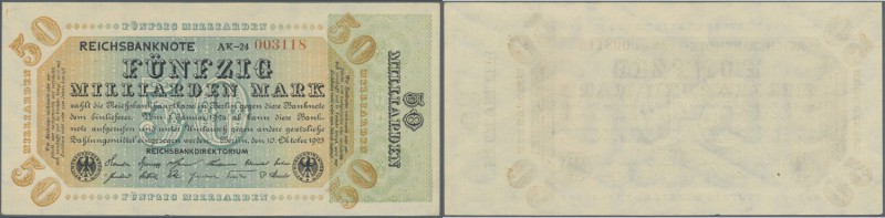 Deutschland - Deutsches Reich bis 1945. 50 Milliarden Mark 1923, Ro.117b in kass...