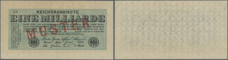 Deutschland - Deutsches Reich bis 1945. 1 Milliarde Mark 1923 mit nachträglichem...