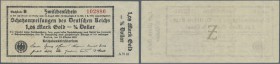 Deutschland - Deutsches Reich bis 1945. 1,05 Mark Gold = 1/4 Dollar 1923, Ro.140e, senkrechter Knick links und Eckknick oben rechts, sehr saubere Note...
