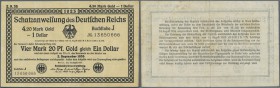 Deutschland - Deutsches Reich bis 1945. Schatzanweisung der Reichsschuldenverwaltung über 4,20 Mark Gold 1923, Ro.151b in hübscher gebrauchter Erhaltu...