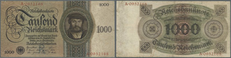 Deutschland - Deutsches Reich bis 1945. 1000 Reichsmark 1924, Ro.172, stärker ge...