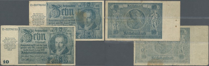 Deutschland - Deutsches Reich bis 1945. set mit 2 x 10 Reichsmark der Notausgabe...