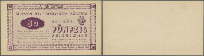 Deutschland - Deutsches Reich bis 1945. Reichsgau Kärnten 50 Reichsmark 1945, Ro...