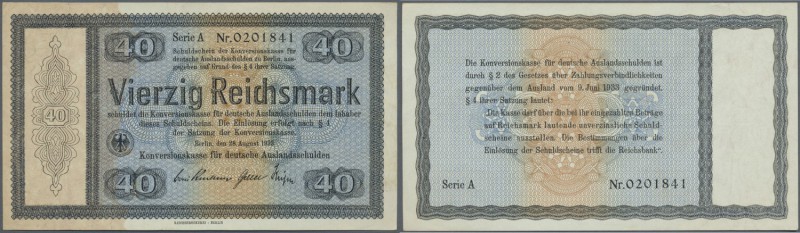Deutschland - Deutsches Reich bis 1945. Reichskonversionskasse: 40 Reichsmark 19...