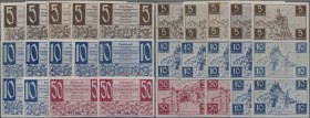 Deutschland - Alliierte Miltärbehörde + Ausgaben 1945-1948. Württemberg-Hohenzollern, Finanzministerium, 5 Pf., A No KN (I), B No KN (I), D No KN (III...