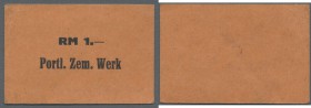 Deutschland - Alliierte Miltärbehörde + Ausgaben 1945-1948. Dotternhausen (Württemberg), Portland Zementwerk, 1 RM, o. D. (1947), rotbrauner Karton, E...