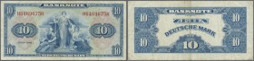 Deutschland - Bank Deutscher Länder + Bundesrepublik Deutschland. 10 DM 1948, Ro.238 in stärker gebrauchter Erhaltung mit Knicken und Flecken: F-/F //...