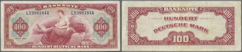 Deutschland - Bank Deutscher Länder + Bundesrepublik Deutschland. 100 DM 1948, r...