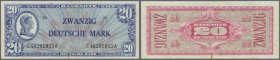 Deutschland - Bank Deutscher Länder + Bundesrepublik Deutschland. Bank Deutscher Länder: 20 DM o.D. 1948 Liberty, Ro.246a in gebrauchter Erhaltung mit...