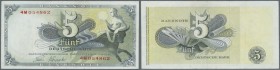 Deutschland - Bank Deutscher Länder + Bundesrepublik Deutschland. 5 DM 1948, Ro.252b, hübsche gebrauchte Erhaltung mit mehreren Knicken: F+ // 5 Deuts...
