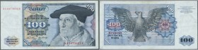 Deutschland - Bank Deutscher Länder + Bundesrepublik Deutschland. 100 DM 1970, Ro.273a, stärker gebraucht mit Einrissen am linken Rand: F/F- // 100 De...
