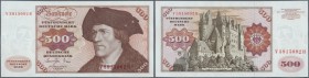 Deutschland - Bank Deutscher Länder + Bundesrepublik Deutschland. 500 DM 1977, Ro.279a mit leichtem Mittelbug und minimal bestoßener Ecke rechts unten...