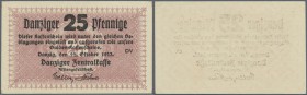 Deutschland - Nebengebiete Deutsches Reich. Danzig: 25 Pfennige 1923, Ro.815, leichter senkrechter Bug am linken Rand und minimal bestoßene Ecken link...