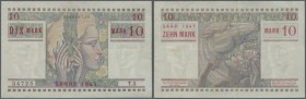 Deutschland - Nebengebiete Deutsches Reich. 10 Mark 1947, Ro.870 in außergewöhnlich sauberer Erhaltung ohne Löcher, minimaler Einriss am oberen Rand, ...