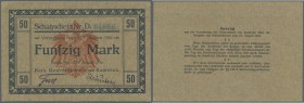 Deutschland - Kolonien. Deutsch-Kamerun: 50 Mark 1914, Ro.963 in exzellenter Erhaltung mit leichtem senkrechten Knick, ansonsten perfekt. Erhaltung: X...