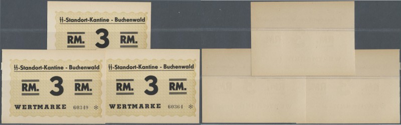 Deutschland - Konzentrations- und Kriegsgefangenenlager. 3 x 3 Reichsmark der St...