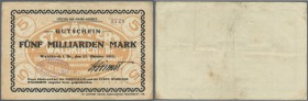 Deutschland - Notgeld - Baden. Waldkirch, St. Göpperet Etikettenfabrik, 5 Mrd. Mark, 27.10.1923, Uschr. faksimiliert, KN 4,5 mm, Erh. III