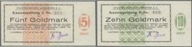 Deutschland - Notgeld - Bayern. Landsberg, Stadt, 50 GPf., 1 GM, 5 GM, 10 GM, 29.11.1923, Erh. I / I-, 4 Scheine