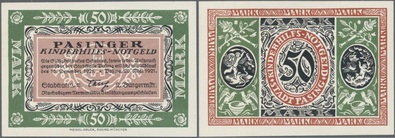 Deutschland - Notgeld - Bayern. Pasing, Stadt, Kinderhilfs-Notgeld, 50 Mark, 20....