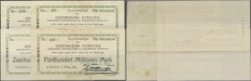 Deutschland - Notgeld - Württemberg. Altensteig, Möbelfabrik A. May, 50, 100, 500 Mio. Mark, 12.10.1923, dazu 200 Mio. Mark, 12.10.1923, ohne KN, Stem...