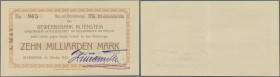 Deutschland - Notgeld - Württemberg. Altensteig, Möbelfabrik A. May, 10 Mrd. Mark, 25.10.1923, Scheck auf Gewerbebank, Nominale weder bei Keller noch ...