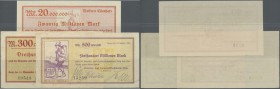 Deutschland - Notgeld - Württemberg. Eisenharz, Molkerei, 20, 300, 500 Mio. Mark, 10.9.1923, Schecks auf Gewerbe- und Landwirtschaftsbank Isny mit Aus...