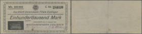 Deutschland - Notgeld - Württemberg. Esslingen, Maschinenfabrik Esslingen, 100 Tsd. Mark, 17.8.1923, Reihe C, graues Papier, Erh. III