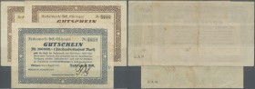 Deutschland - Notgeld - Württemberg. Esslingen, Neckarwerke AG, 200, 500 Tsd. Mark, mit Perforation ”N.A.G.”, 500 Tsd. Mark, ohne Perforation, 3.8.192...