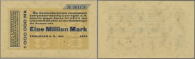 Deutschland - Notgeld - Württemberg. Esslingen, Kunst- und Werbedruck-GmbH, vorm. K. Liebhardt, 1 Mio. Mark, 1923 (gedruckt), blanko ohne Datum und Un...