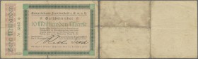 Deutschland - Notgeld - Württemberg. Freudenstadt, Gewerbebank, 10 Mrd. Mark, 3.11.1923, Rückseite leer, Erh. IV