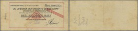 Deutschland - Notgeld - Württemberg. Friedrichshafen, Maybach-Motorenbau, 3 Mio. Mark, 23.8.1923, Datum gedruckt, fleckig, Erh. III-IV, weder Nennwert...